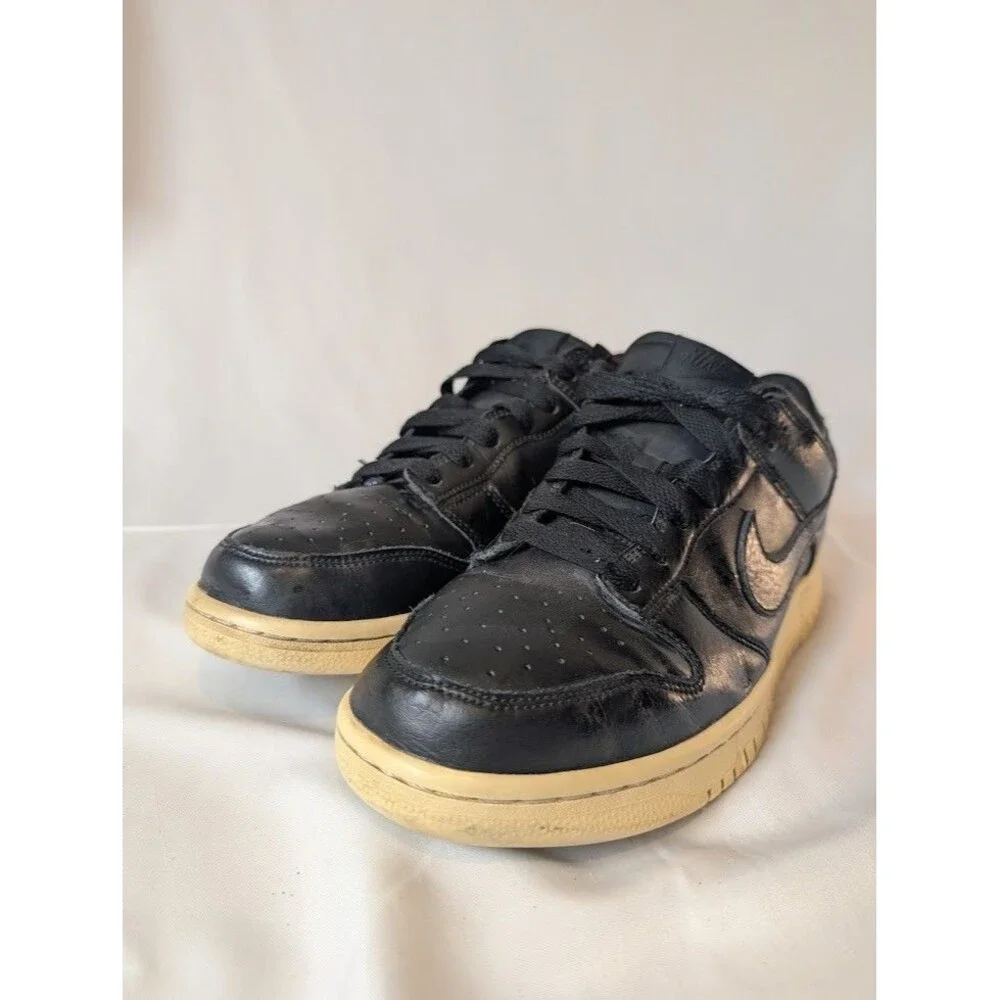 Nike Dunk Low Mens Black Sneakers Size 10 Casual Streetwear Shoes